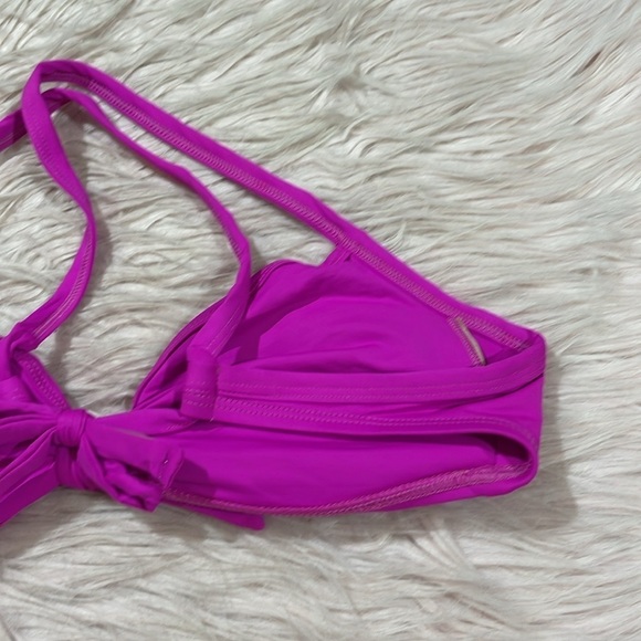 NWT Vitamin A Fuchsia Pink Push Up Polka Dot Reversible Bikini Set - Picture 9 of 9